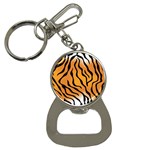 Tiger Skin Pattern Bottle Opener Key Chain Front