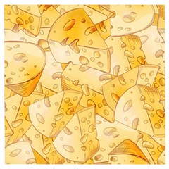 Cheese-slices-seamless-pattern-cartoon-style Wooden Puzzle Square by Ket1n9