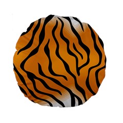 Tiger Skin Pattern Standard 15  Premium Round Cushions by Ket1n9