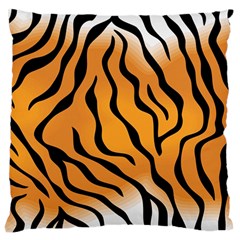 Tiger Skin Pattern Large Premium Plush Fleece Cushion Case (two Sides) by Ket1n9