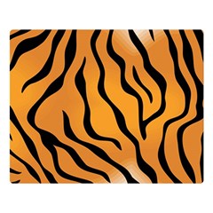 Tiger Skin Pattern Two Sides Premium Plush Fleece Blanket (large) by Ket1n9