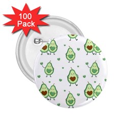 Cute-seamless-pattern-with-avocado-lovers 2 25  Buttons (100 Pack)  by Ket1n9