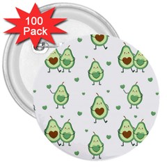 Cute-seamless-pattern-with-avocado-lovers 3  Buttons (100 Pack)  by Ket1n9