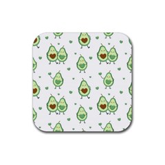 Cute-seamless-pattern-with-avocado-lovers Rubber Coaster (square) by Ket1n9