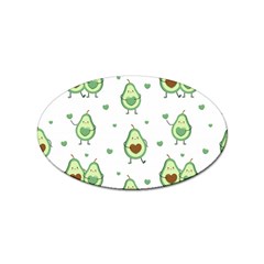 Cute-seamless-pattern-with-avocado-lovers Sticker (oval) by Ket1n9