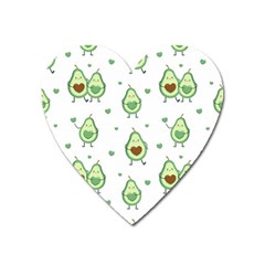 Cute-seamless-pattern-with-avocado-lovers Heart Magnet by Ket1n9