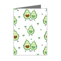 Cute-seamless-pattern-with-avocado-lovers Mini Greeting Card by Ket1n9