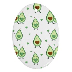 Cute-seamless-pattern-with-avocado-lovers Oval Ornament (two Sides) by Ket1n9