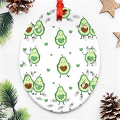 Cute-seamless-pattern-with-avocado-lovers Ornament (oval Filigree) by Ket1n9