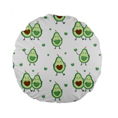 Cute-seamless-pattern-with-avocado-lovers Standard 15  Premium Round Cushions by Ket1n9