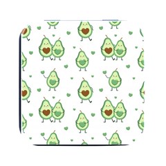 Cute-seamless-pattern-with-avocado-lovers Square Metal Box (black) by Ket1n9