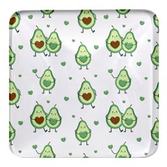 Cute-seamless-pattern-with-avocado-lovers Square Glass Fridge Magnet (4 Pack) by Ket1n9