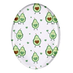 Cute-seamless-pattern-with-avocado-lovers Oval Glass Fridge Magnet (4 Pack) by Ket1n9