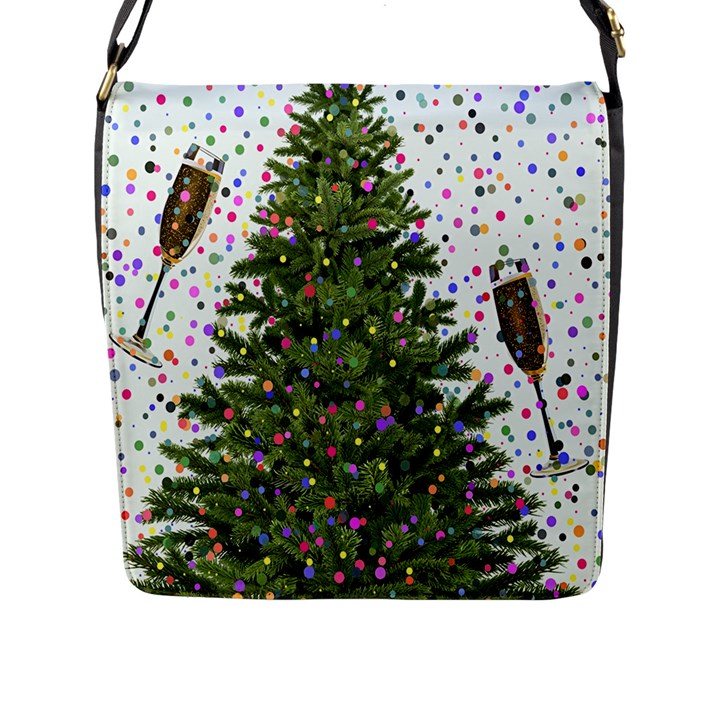 New-year-s-eve-new-year-s-day Flap Closure Messenger Bag (L)