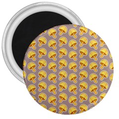 Yellow-mushroom-pattern 3  Magnets by Ket1n9