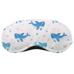 Seamless-pattern-with-cute-sharks-hearts Sleep Mask by Ket1n9