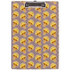 Yellow-mushroom-pattern A4 Acrylic Clipboard by Ket1n9