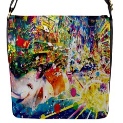 Multicolor Anime Colors Colorful Flap Closure Messenger Bag (s) by Ket1n9