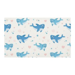 Seamless-pattern-with-cute-sharks-hearts Banner And Sign 5  X 3  by Ket1n9