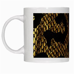 Metallic Snake Skin Pattern White Mug by Ket1n9