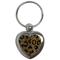 Metallic Snake Skin Pattern Key Chain (heart) by Ket1n9