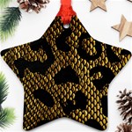 Metallic Snake Skin Pattern Star Ornament (Two Sides) Front