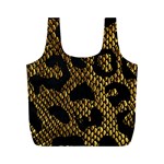 Metallic Snake Skin Pattern Full Print Recycle Bag (M) Front