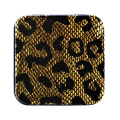 Metallic Snake Skin Pattern Square Metal Box (black) by Ket1n9