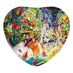 Multicolor Anime Colors Colorful Heart Glass Fridge Magnet (4 Pack) by Ket1n9