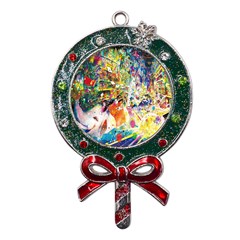 Multicolor Anime Colors Colorful Metal X mas Lollipop With Crystal Ornament