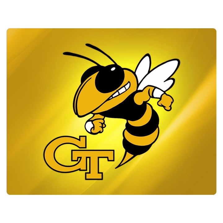 Georgia Institute Of Technology Ga Tech Two Sides Premium Plush Fleece Blanket (Medium)