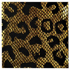 Metallic Snake Skin Pattern Wooden Puzzle Square by Ket1n9