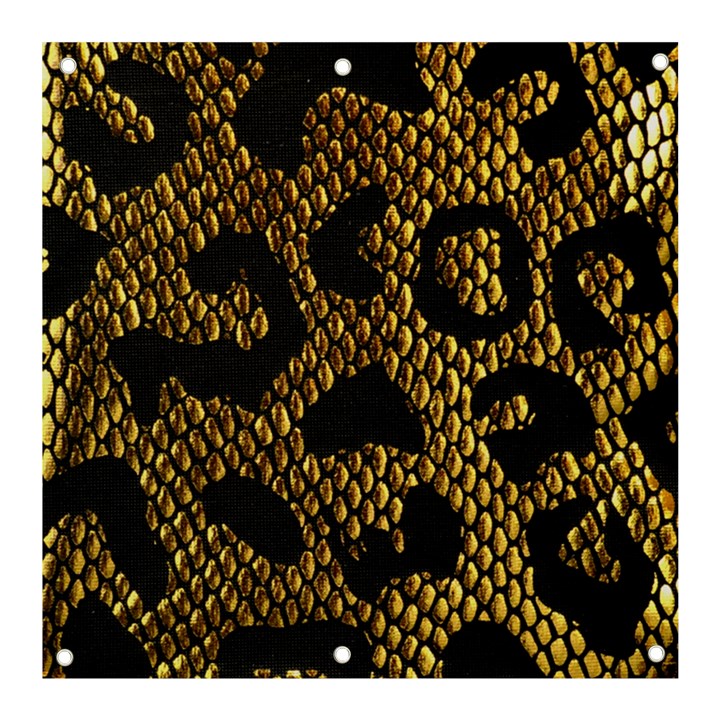 Metallic Snake Skin Pattern Banner and Sign 3  x 3 