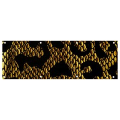 Metallic Snake Skin Pattern Banner And Sign 9  X 3  by Ket1n9