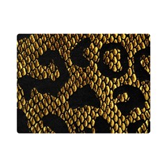 Metallic Snake Skin Pattern Premium Plush Fleece Blanket (mini) by Ket1n9