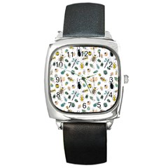 Insect Animal Pattern Square Metal Watch by Ket1n9