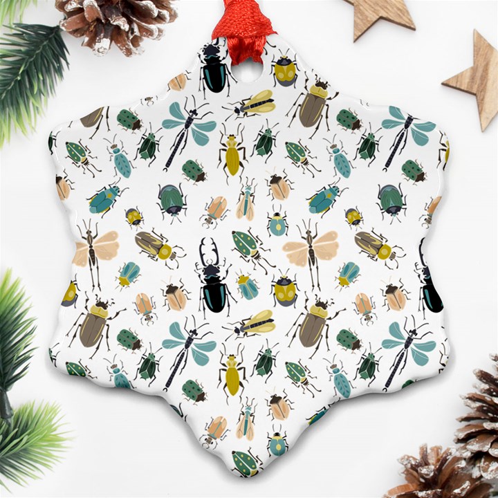 Insect Animal Pattern Snowflake Ornament (Two Sides)