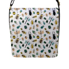 Insect Animal Pattern Flap Closure Messenger Bag (l) by Ket1n9