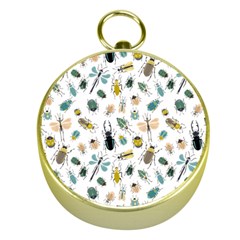 Insect Animal Pattern Gold Compasses by Ket1n9