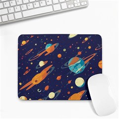 Space Galaxy Planet Universe Stars Night Fantasy Small Mousepad by Ket1n9