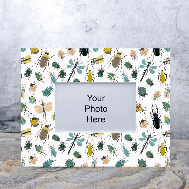 Insect Animal Pattern White Tabletop Photo Frame 4 x6 