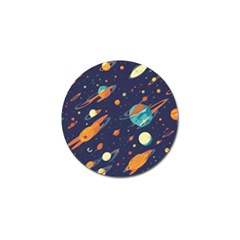 Space Galaxy Planet Universe Stars Night Fantasy Golf Ball Marker (4 Pack)