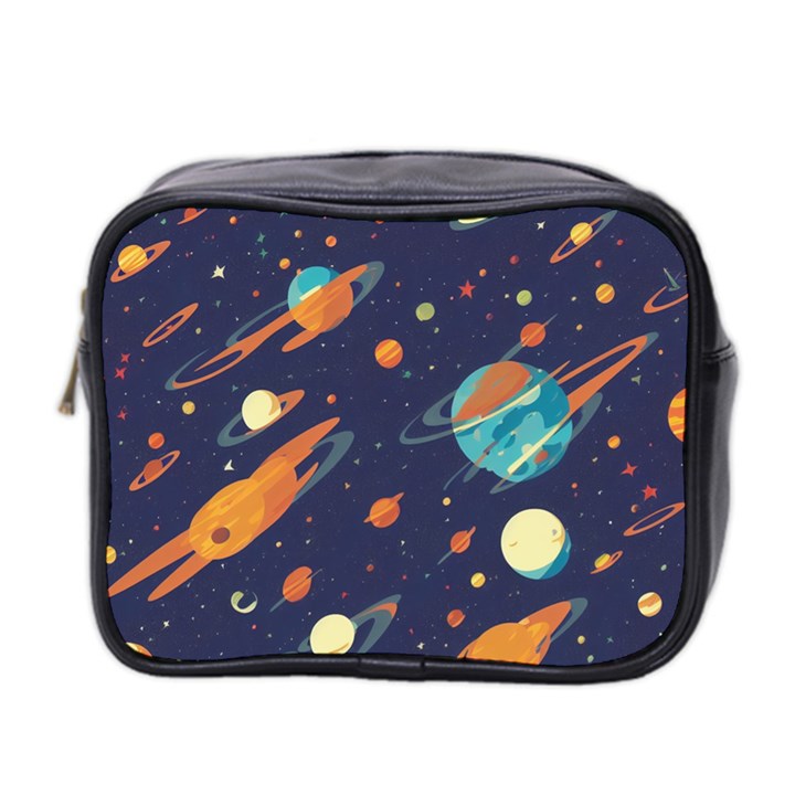 Space Galaxy Planet Universe Stars Night Fantasy Mini Toiletries Bag (Two Sides)