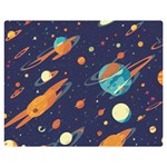 Space Galaxy Planet Universe Stars Night Fantasy Two Sides Premium Plush Fleece Blanket (Medium) 60 x50  Blanket Back