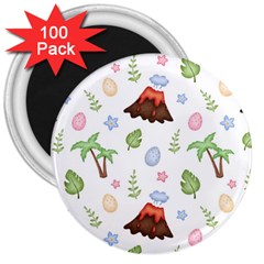 Cute-palm-volcano-seamless-pattern 3  Magnets (100 Pack) by Ket1n9