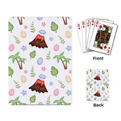 Cute-palm-volcano-seamless-pattern Playing Cards Single Design (rectangle) by Ket1n9