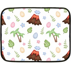 Cute-palm-volcano-seamless-pattern Two Sides Fleece Blanket (mini) by Ket1n9