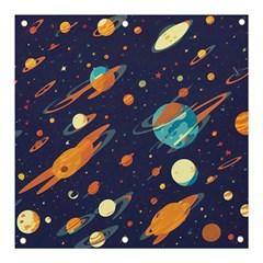 Space Galaxy Planet Universe Stars Night Fantasy Banner And Sign 3  X 3  by Ket1n9