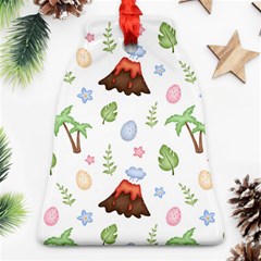 Cute-palm-volcano-seamless-pattern Ornament (bell) by Ket1n9