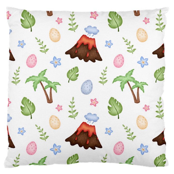 Cute-palm-volcano-seamless-pattern Large Cushion Case (One Side)